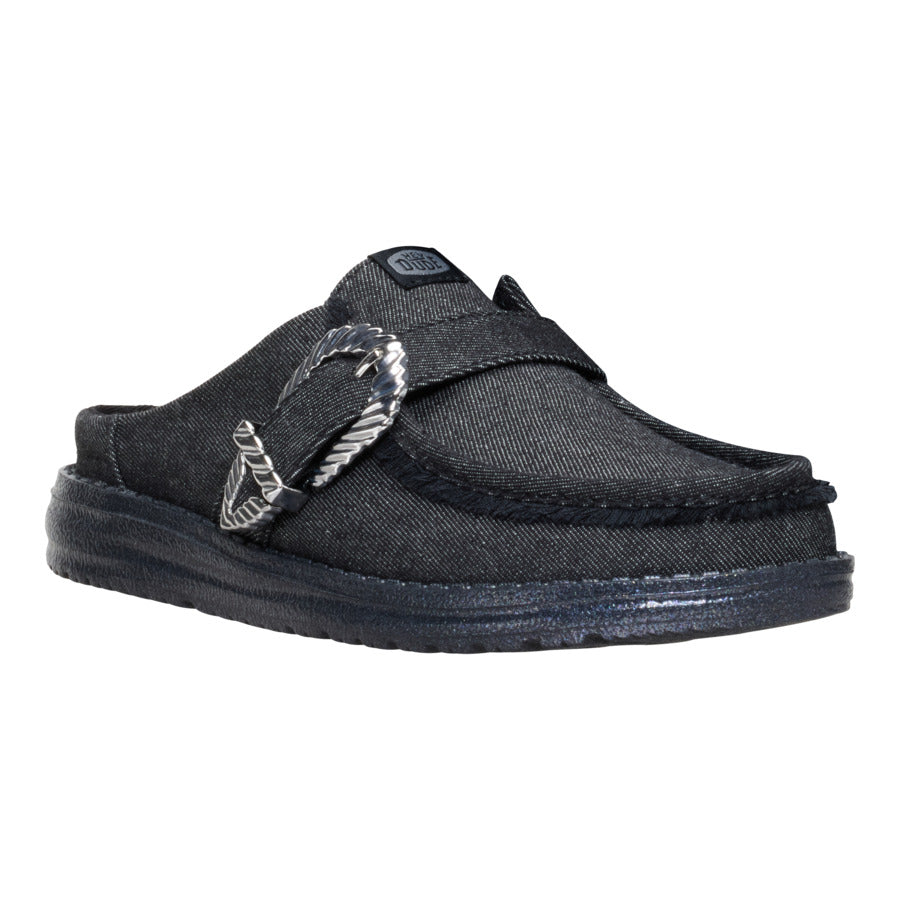 Wendy Slip Buckle Denim - Black/Black - Image 7