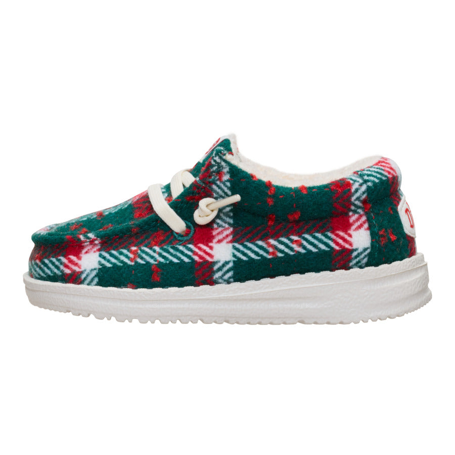 Wally Toddler Confetti Plaid Cozy - Red/Green/Multi
