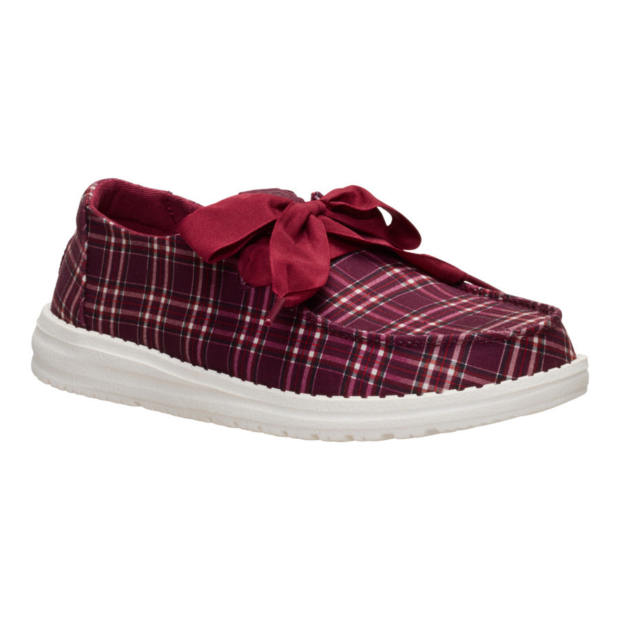 Wendy Holiday Bow - Red Plaid/Burgundy - Image 7